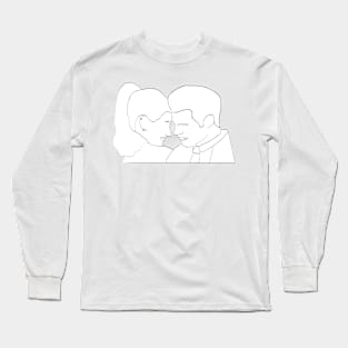 haylijah season 4 hayley and elijah the originals white silhouette Long Sleeve T-Shirt